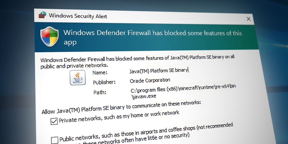 Windows Defender Firewall Has Blocked Some Features Of This App