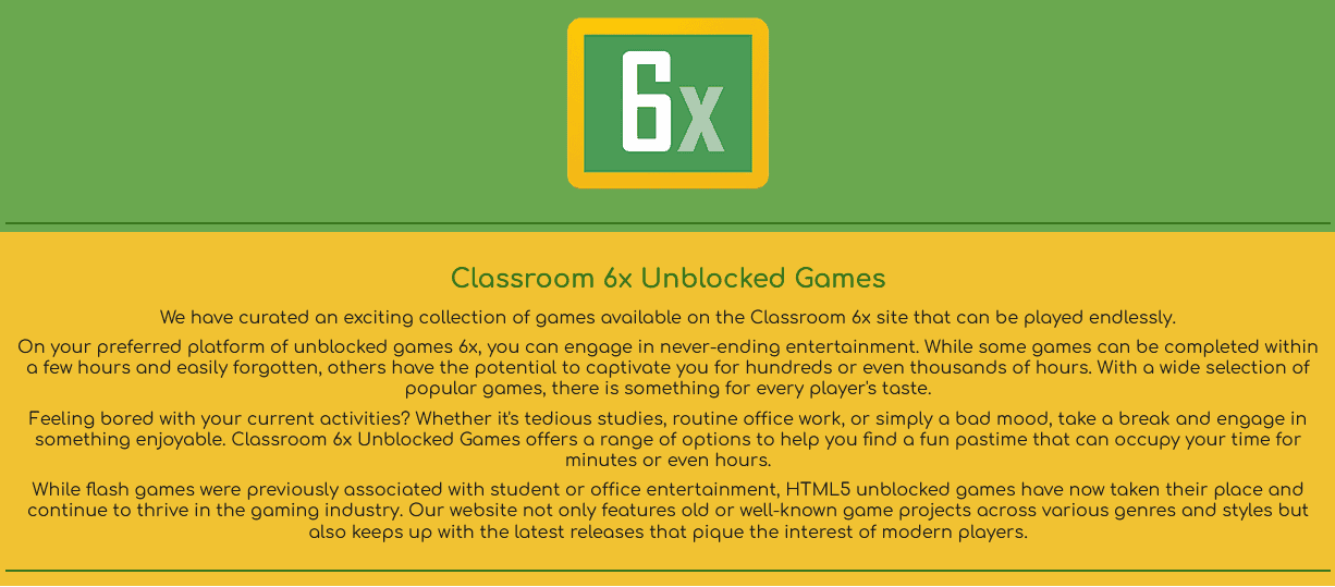 How Classroom Unblocked Games 6x Have Changed School Fun - TechBar